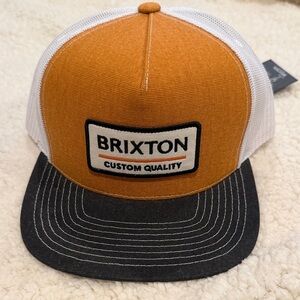 Brixton Burnt Orange and Black Mesh Cap